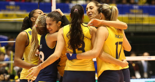 Comemorações no Volei Feminino.